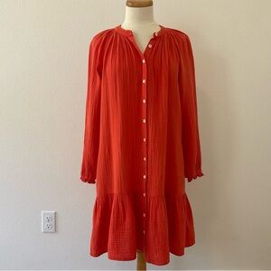 XiRENA Rainey Button Front Cotton Gauze Dress S